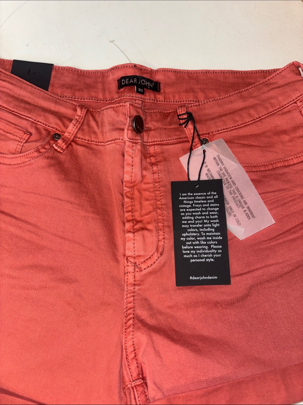 Dear John Coral-Orange Denim Jeans